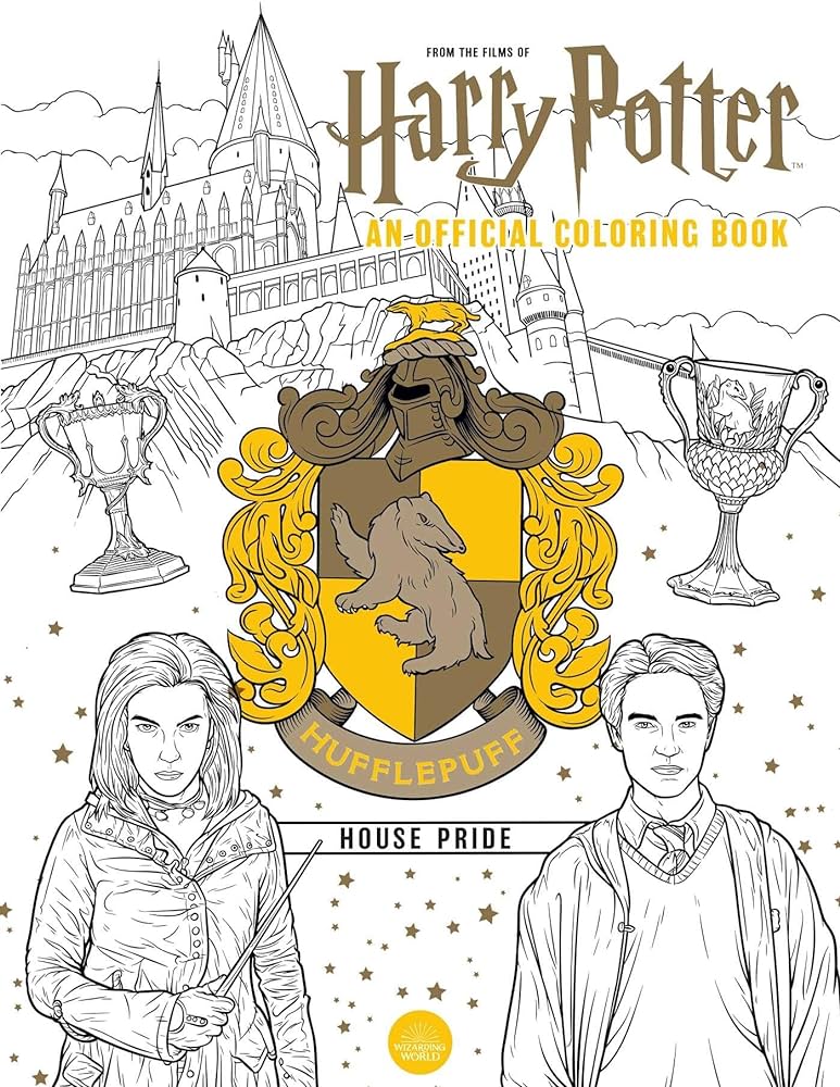 Harry potter hufflepuff house pride the official coloring book gifts books for harry potter fans adult coloring books insight editions books