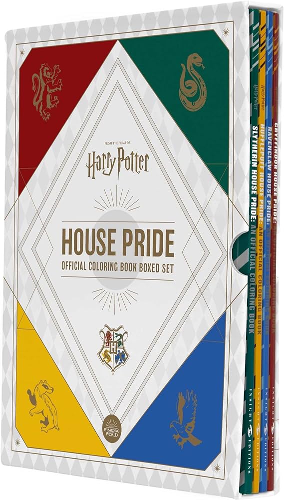 Harry potter house pride official coloring book boxed set insight editions books