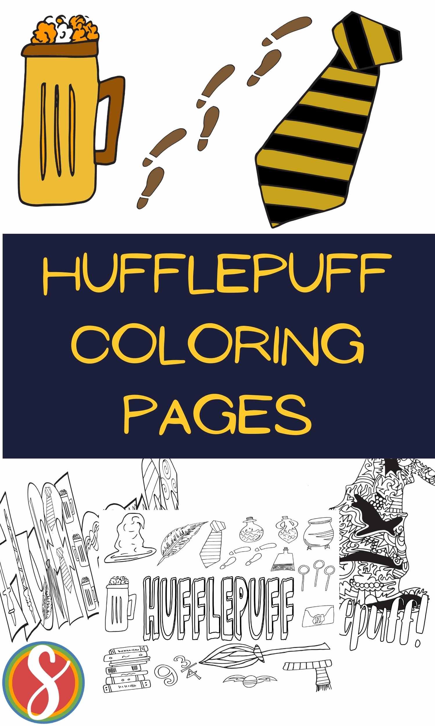 Free hufflepuff coloring pages â stevie doodles