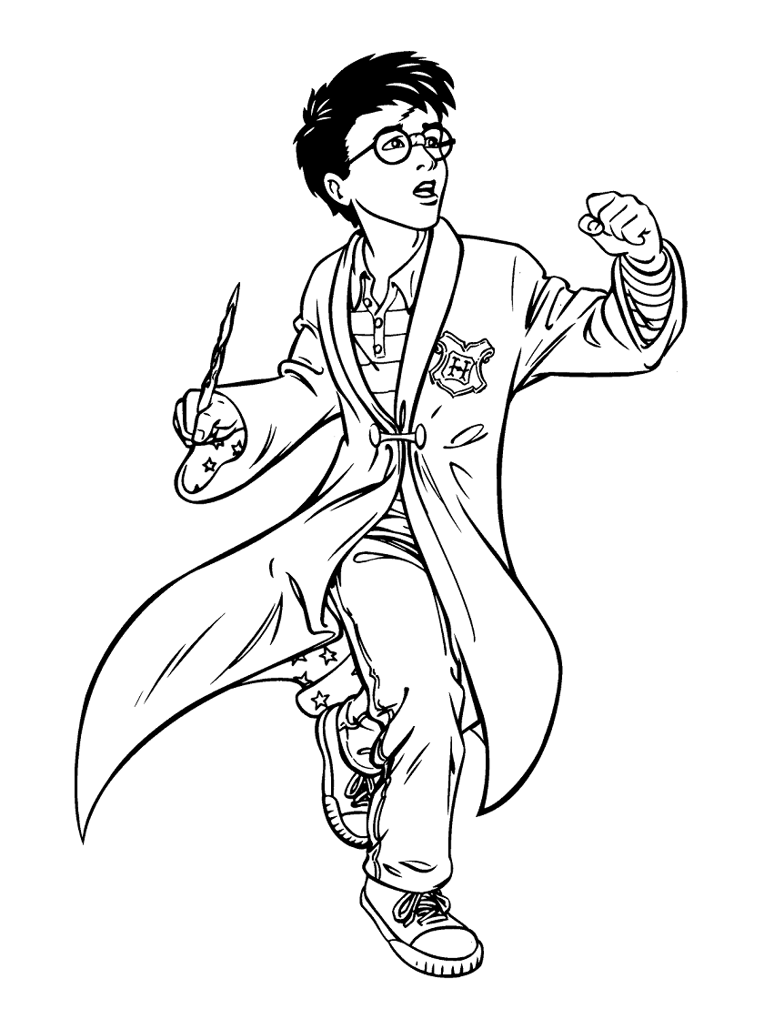 Harry potter wizard coloring pages