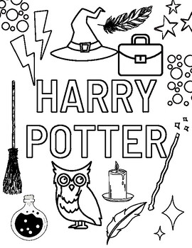 Harry potter coloring page by riley smith tpt