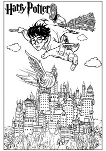 Harry potter coloring pages for adults kids