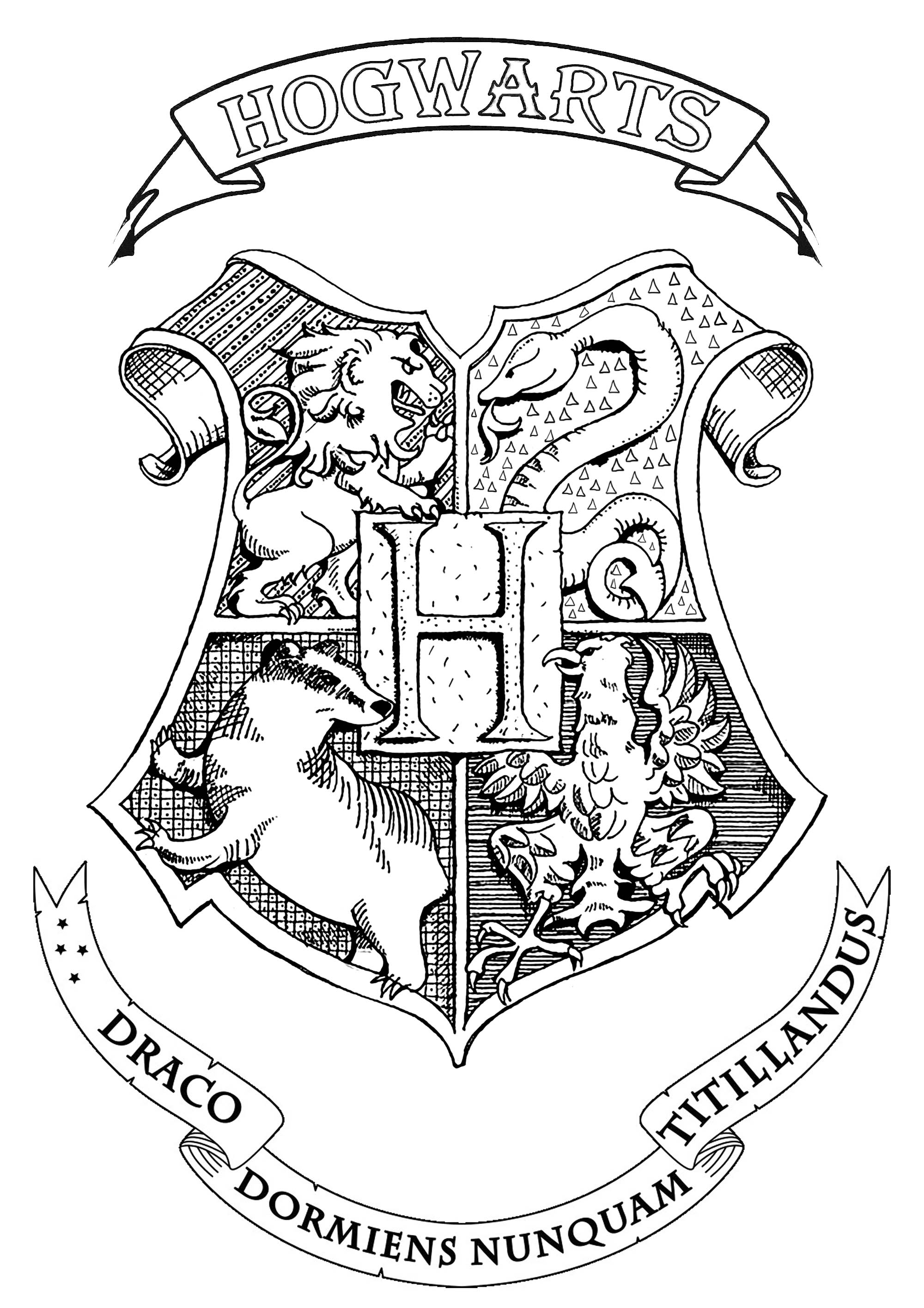 Harry potter hogwarts crest