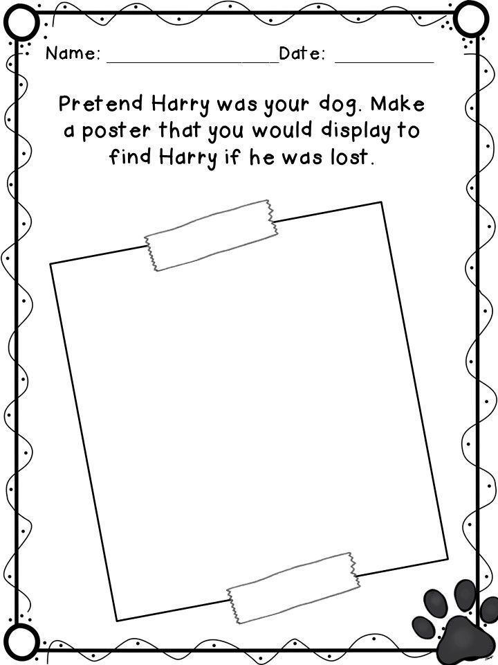 Harry the dirty dog book panion dirty dog letter activities speech and language