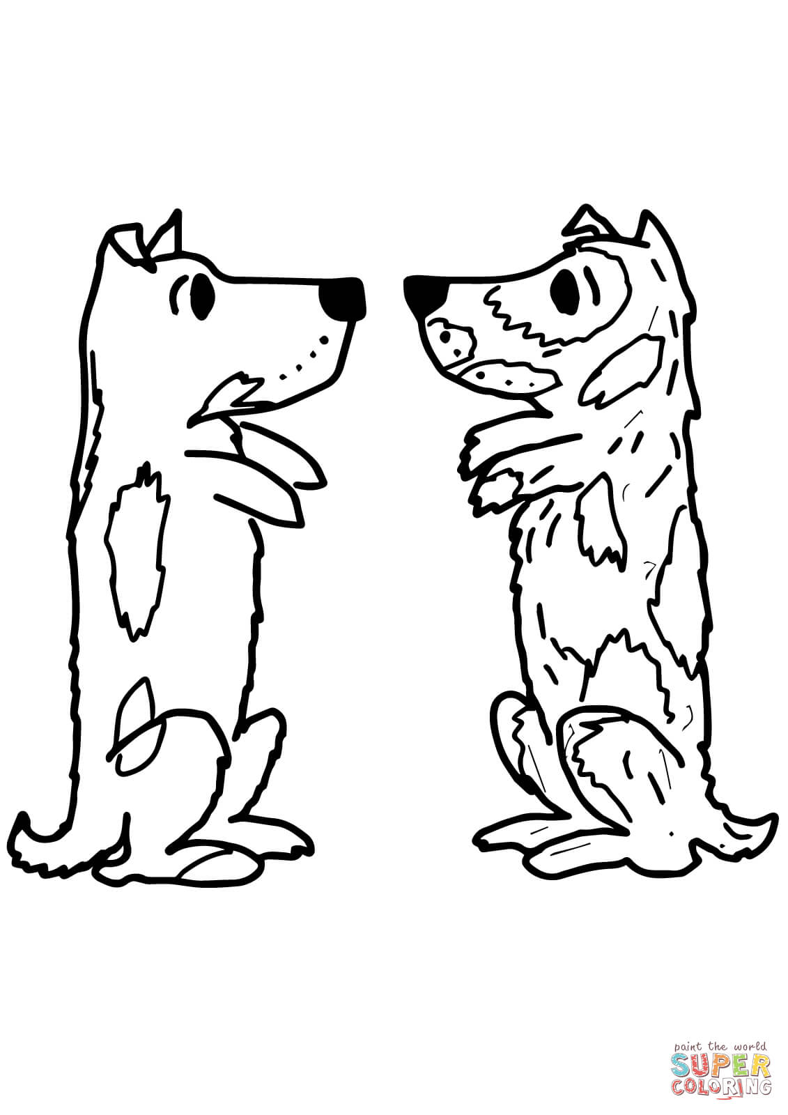 Harry the dog clean and dirty coloring page free printable coloring pages