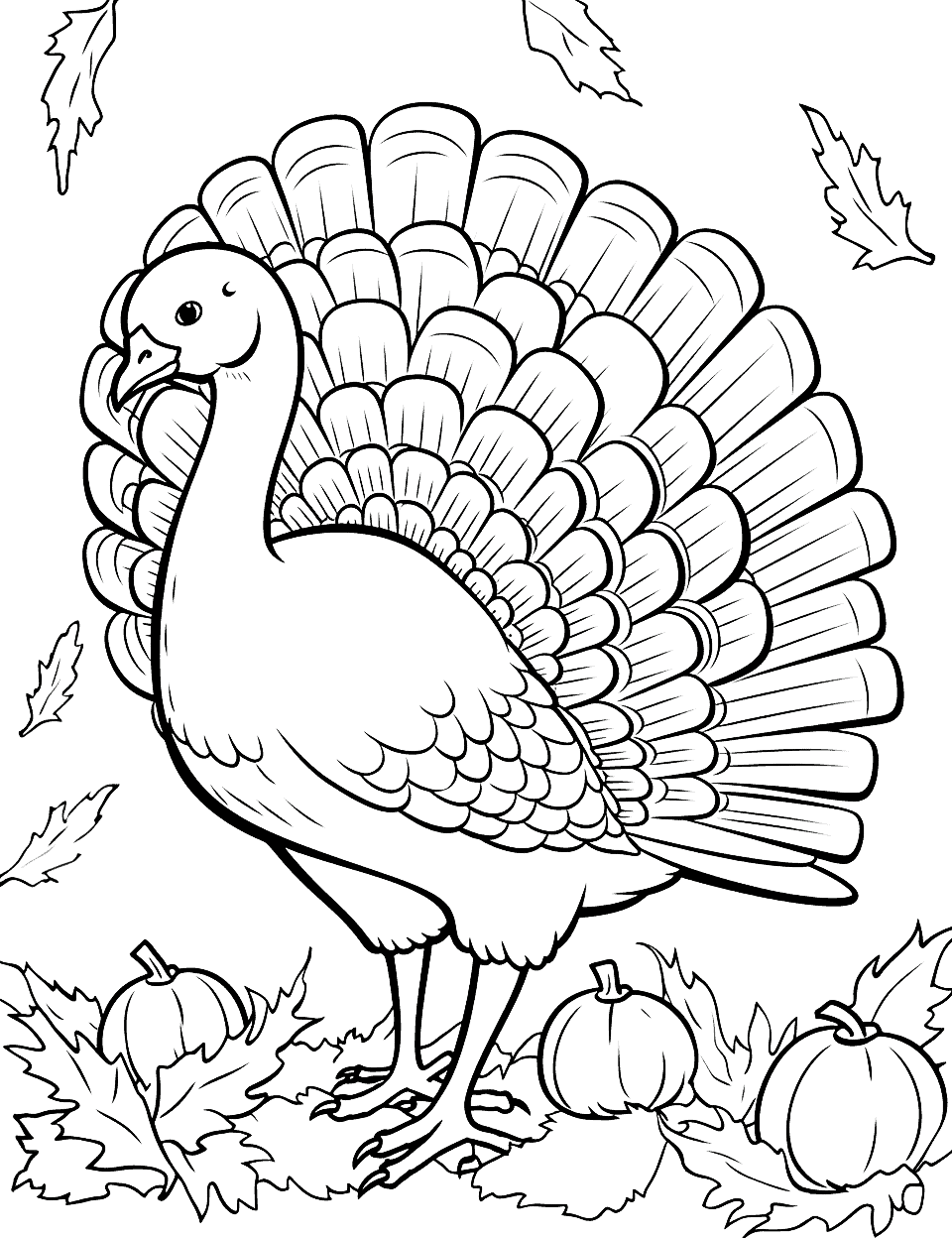 Turkey coloring pages free printable sheets