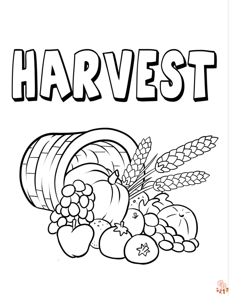 Harvest coloring pages