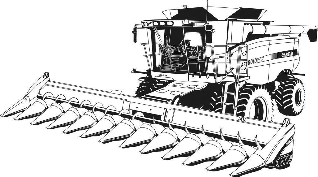 Bine harvester case ih coloring pages printable tractor coloring pages coloring pages for kids free coloring pages