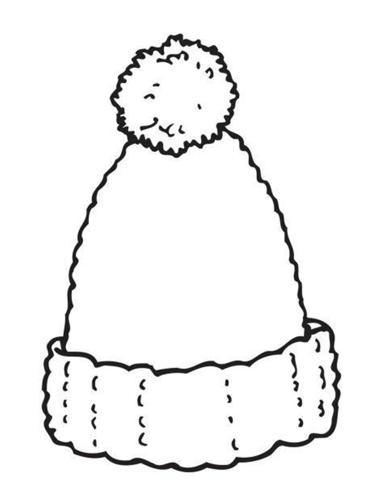 Coloring pages winter hat in january coloring page