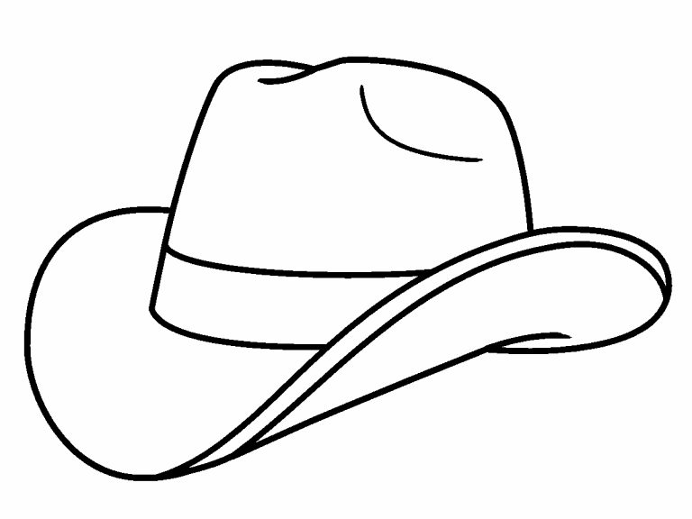 Cowboy hat coloring page