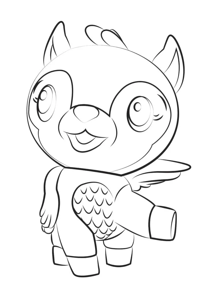 Six free printable hatchimals coloring pages