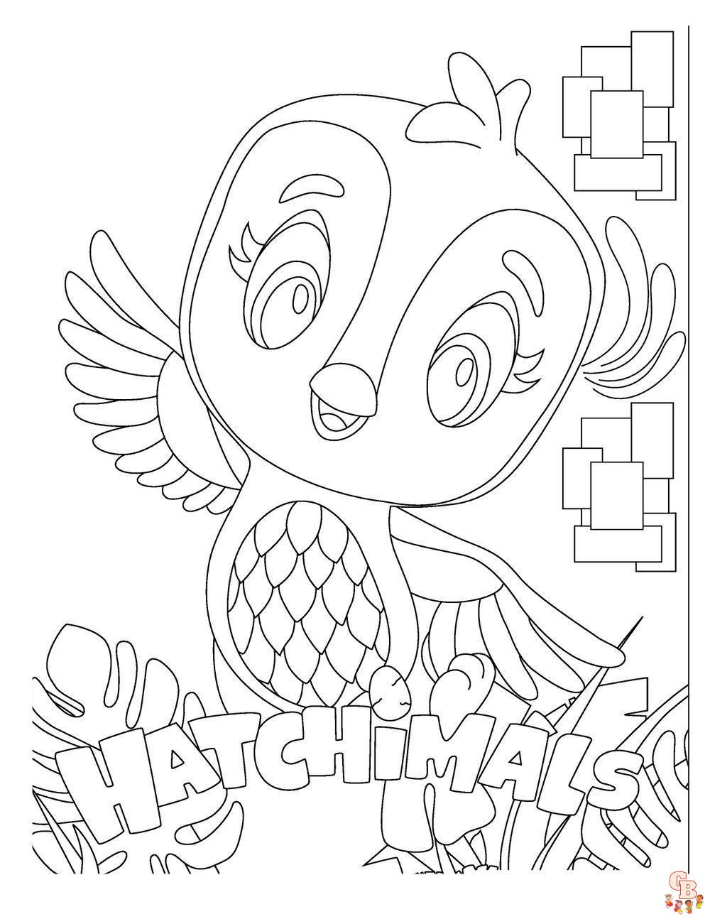 Enjoy the fun of coloring with hatchimals coloring pages