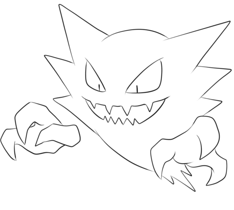 Haunter coloring page free printable coloring pages