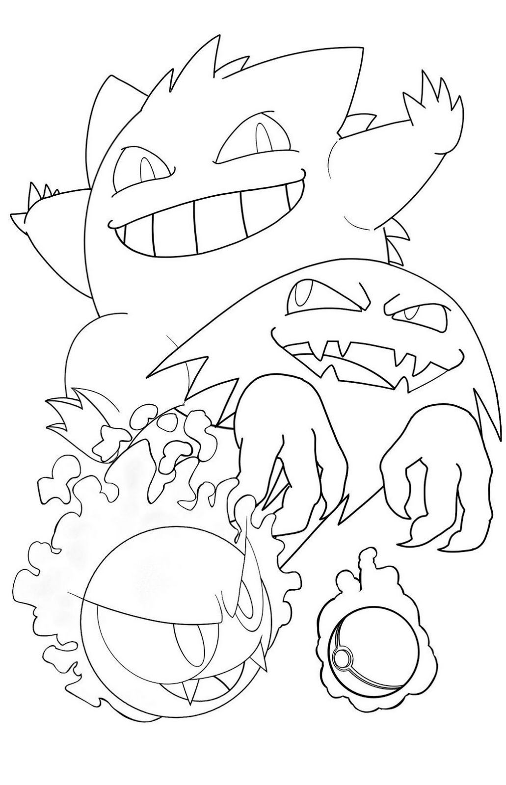 Pokemon gastly haunter and gengar coloring pages pokemon tattoo pokemon coloring pages pokemon sketch