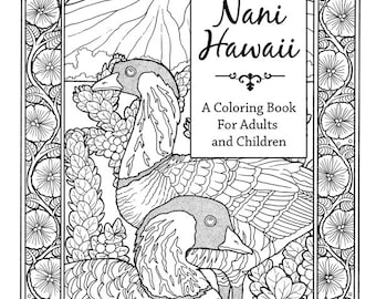 Nani hawaii a coloring book of hawaii for adults and children