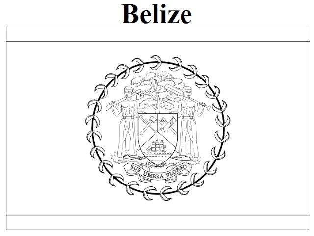 Pin by jenna on summer camp flag coloring pages belize flag coloring pages