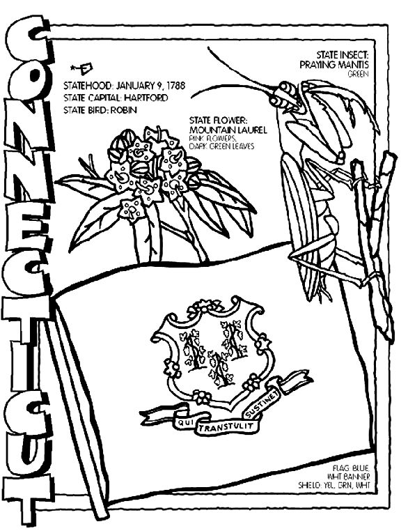 Connecticut coloring page flag coloring pages crayola coloring pages free coloring pages