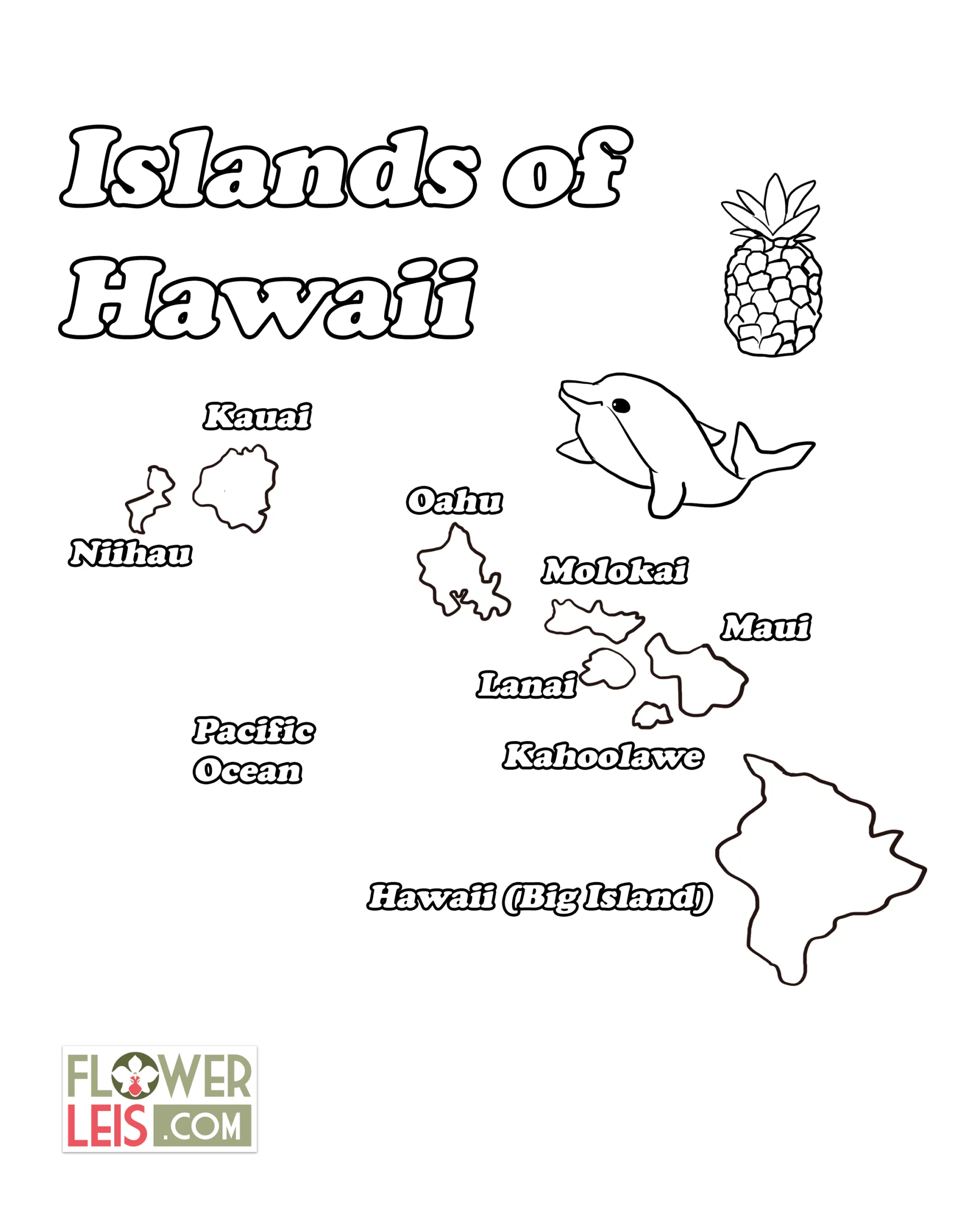 Hawaii coloring pages