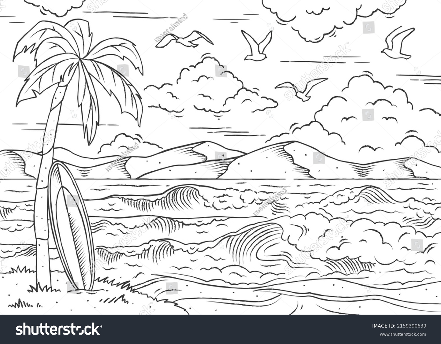 Hawaii coloring page photos and images