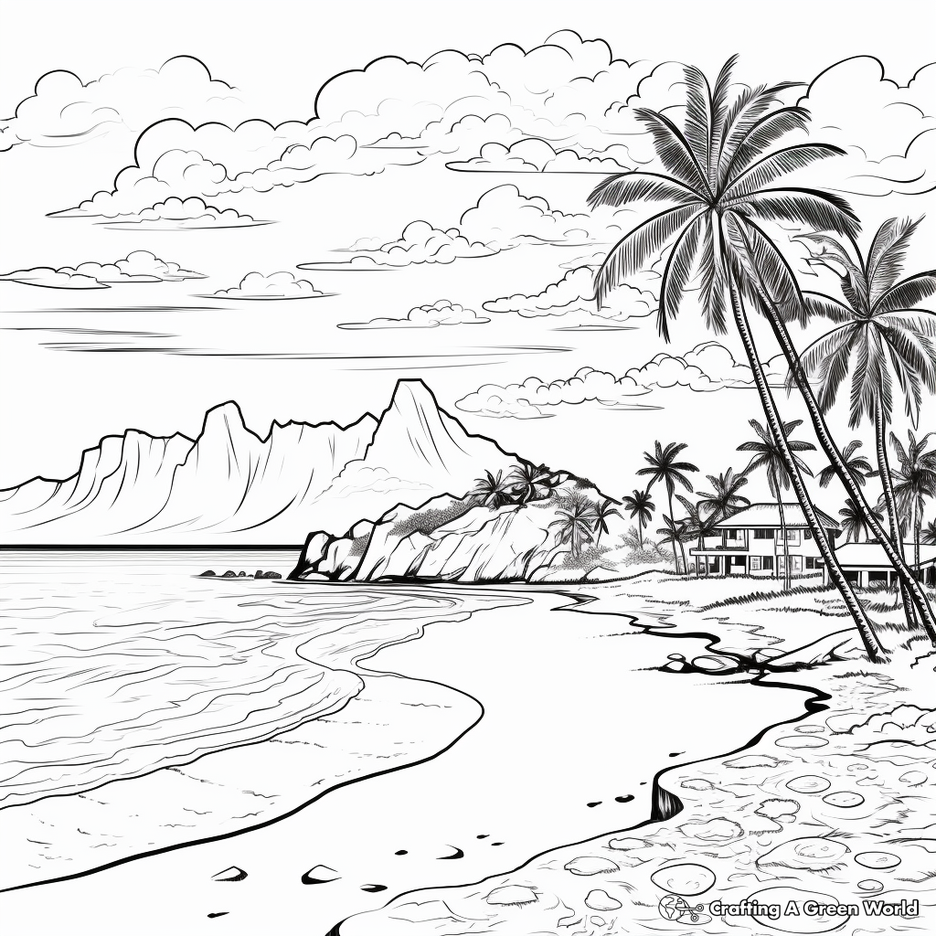 Hawaiian coloring pages