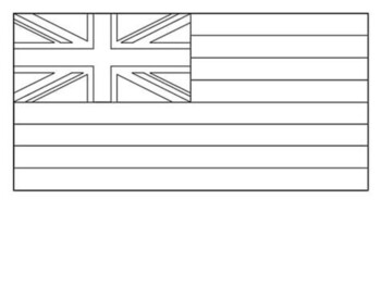 Flag of hawaii coloring picture by stevens social studies tpt