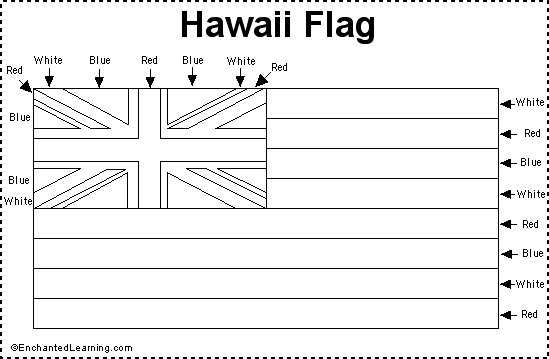 Hawaii flag printout