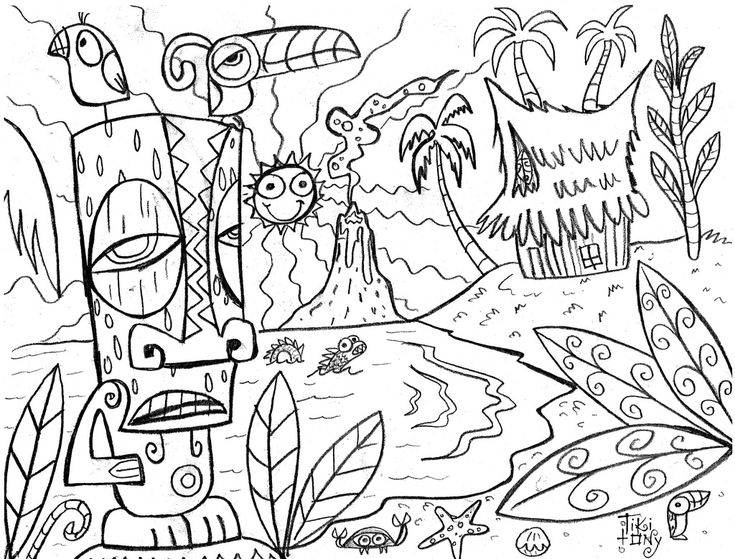 Hawaii coloring pages adult coloring pages coloring pages flower coloring pages