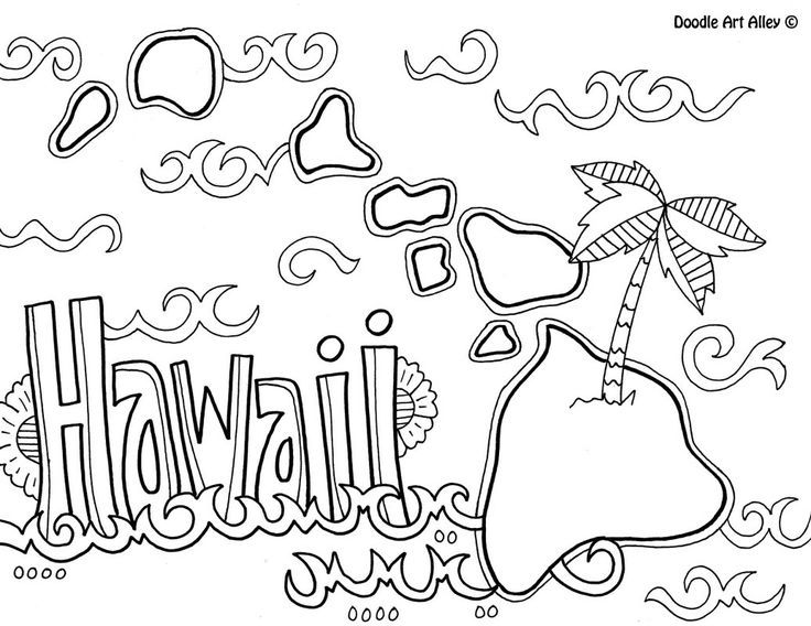Hawaii coloring page by doodle art alley usa coloring pages coloring pages coloring pages for kids hawaii crafts