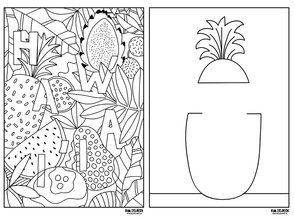 Hawaii artists share free printable coloring sheets for kids