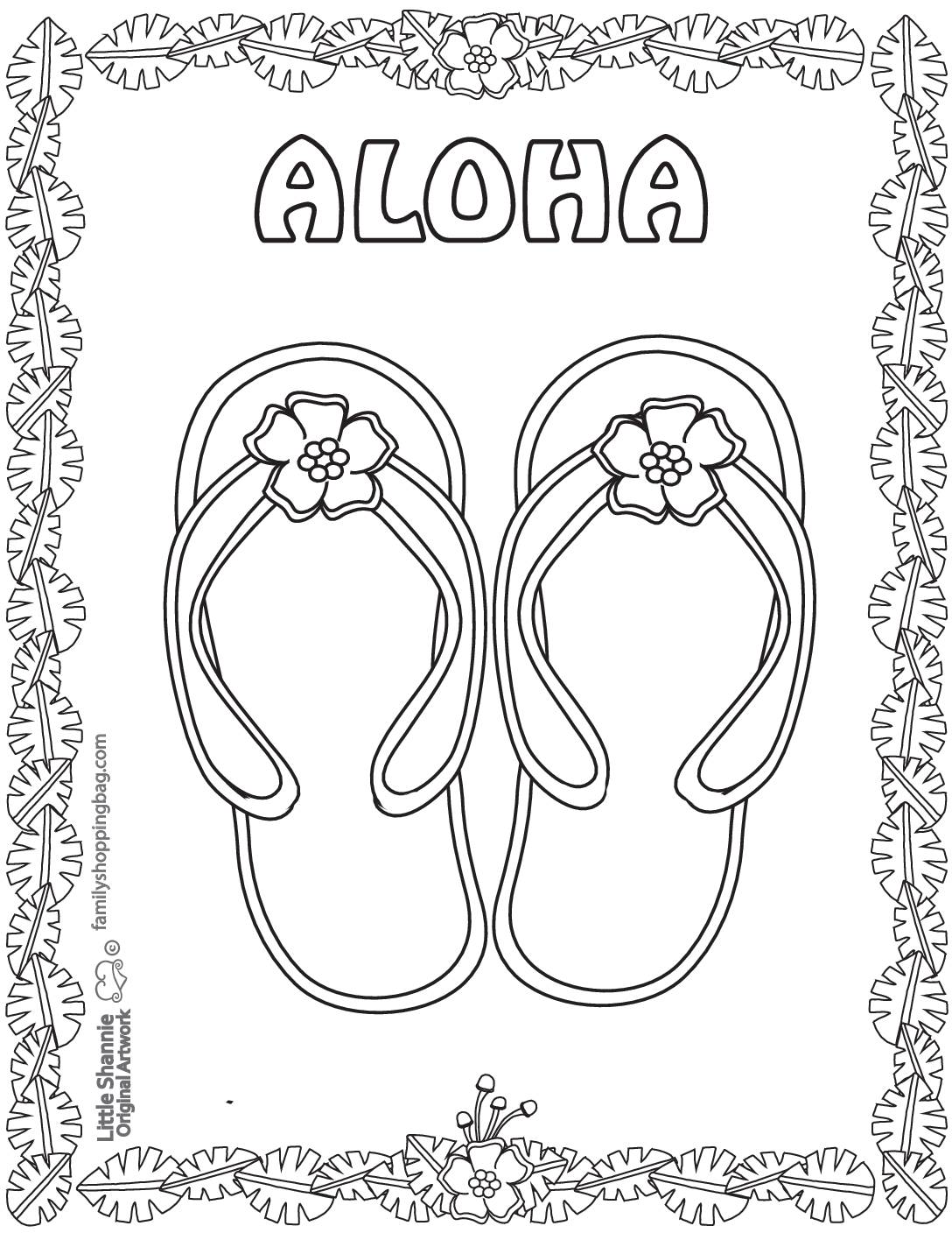 Coloring page luau