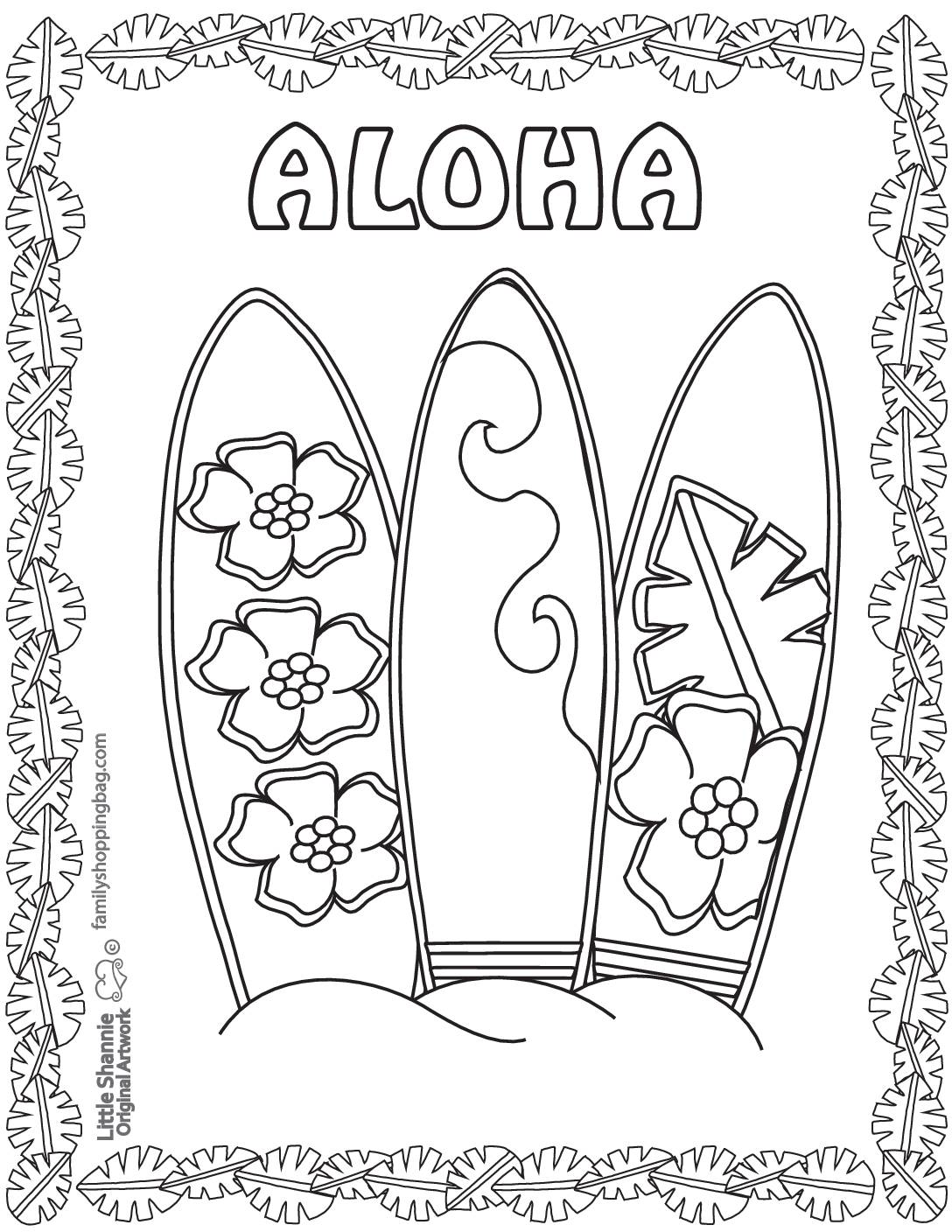 Free printable luau coloring pages and more lil shannie