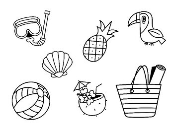 Hawaiian luau coloring pages with aloha surfboards and ocean animals hawaii fun