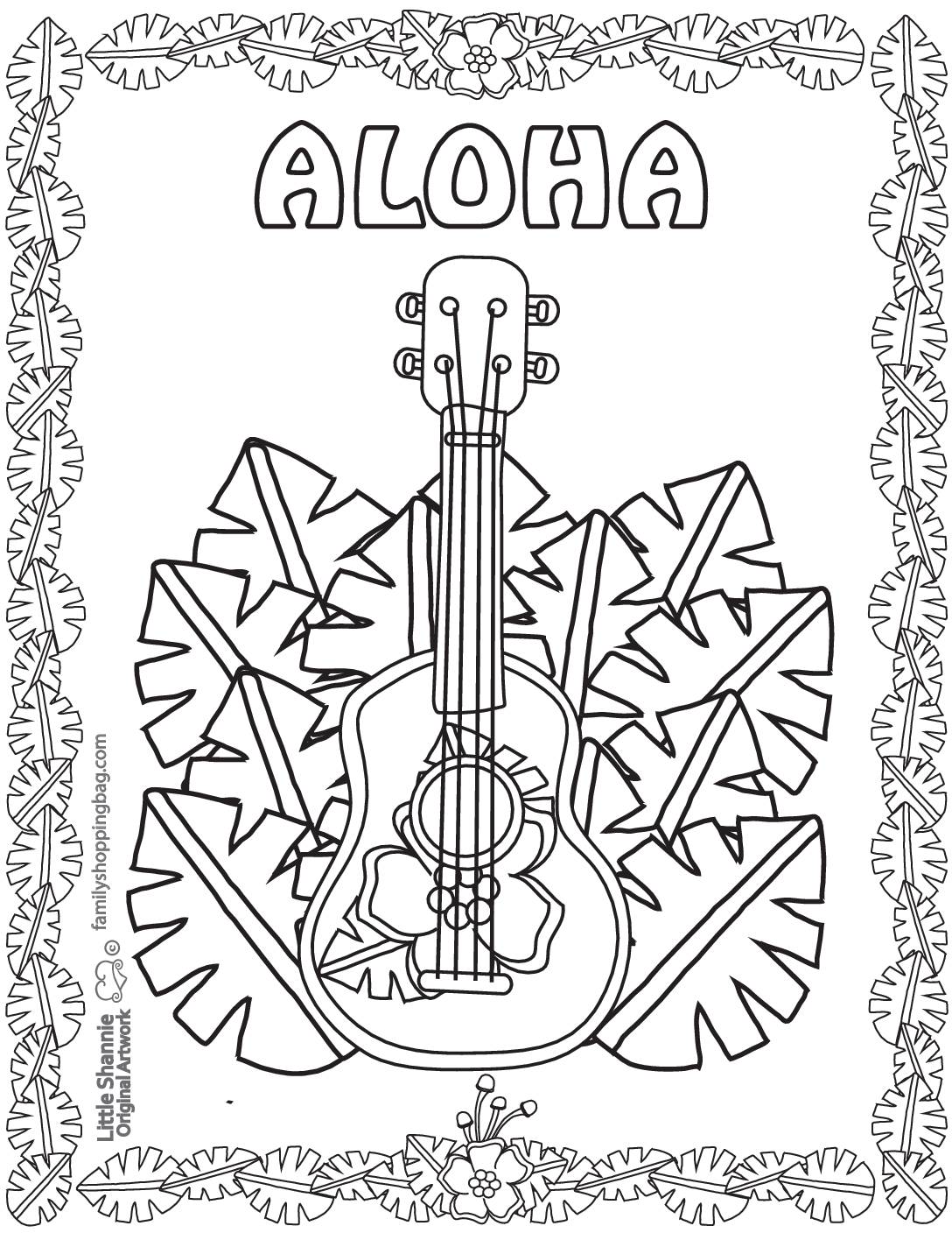 Coloring page luau