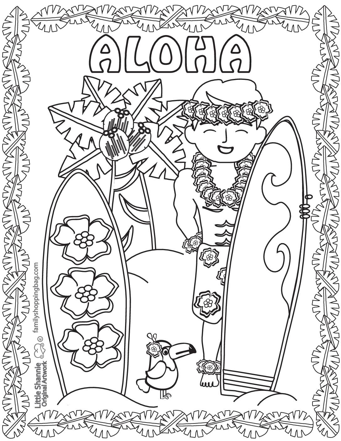 Coloring page luau