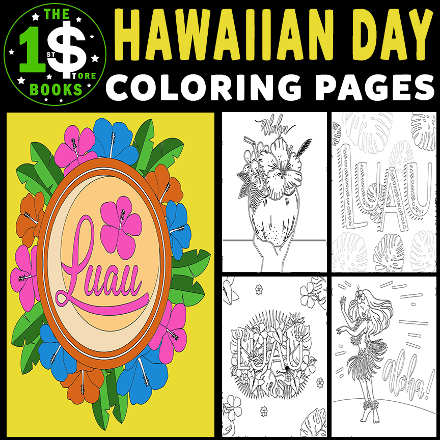 Hawaiian day lei day aloha luau may holiday coloring sheets made by teachers