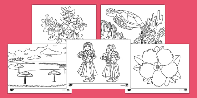 Hawaii loring pages kindergarten resource usa