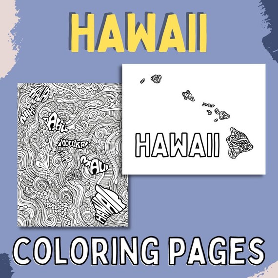Hawaii coloring pages state name floral mandala coloring sheet pdf pages
