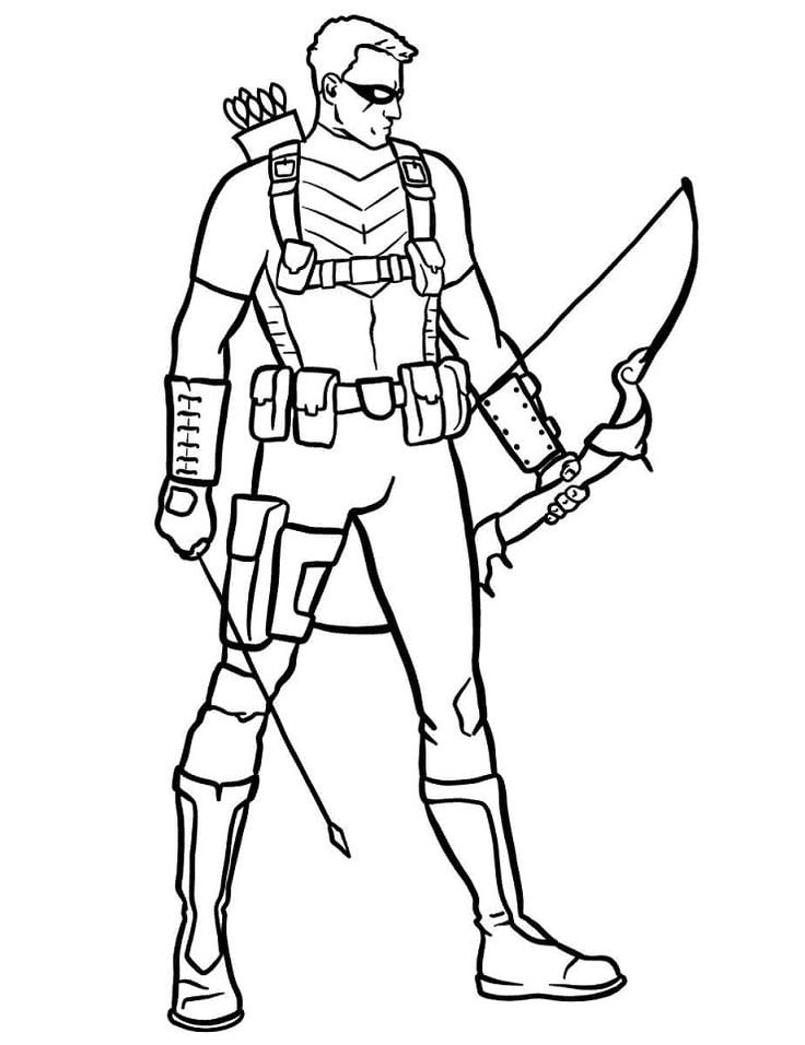 Hawkeye coloring pages