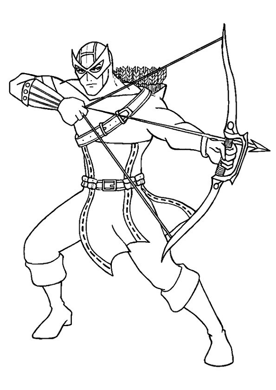 Hawkeye coloring pages