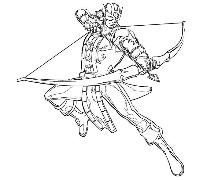 Hawkeye coloring pages