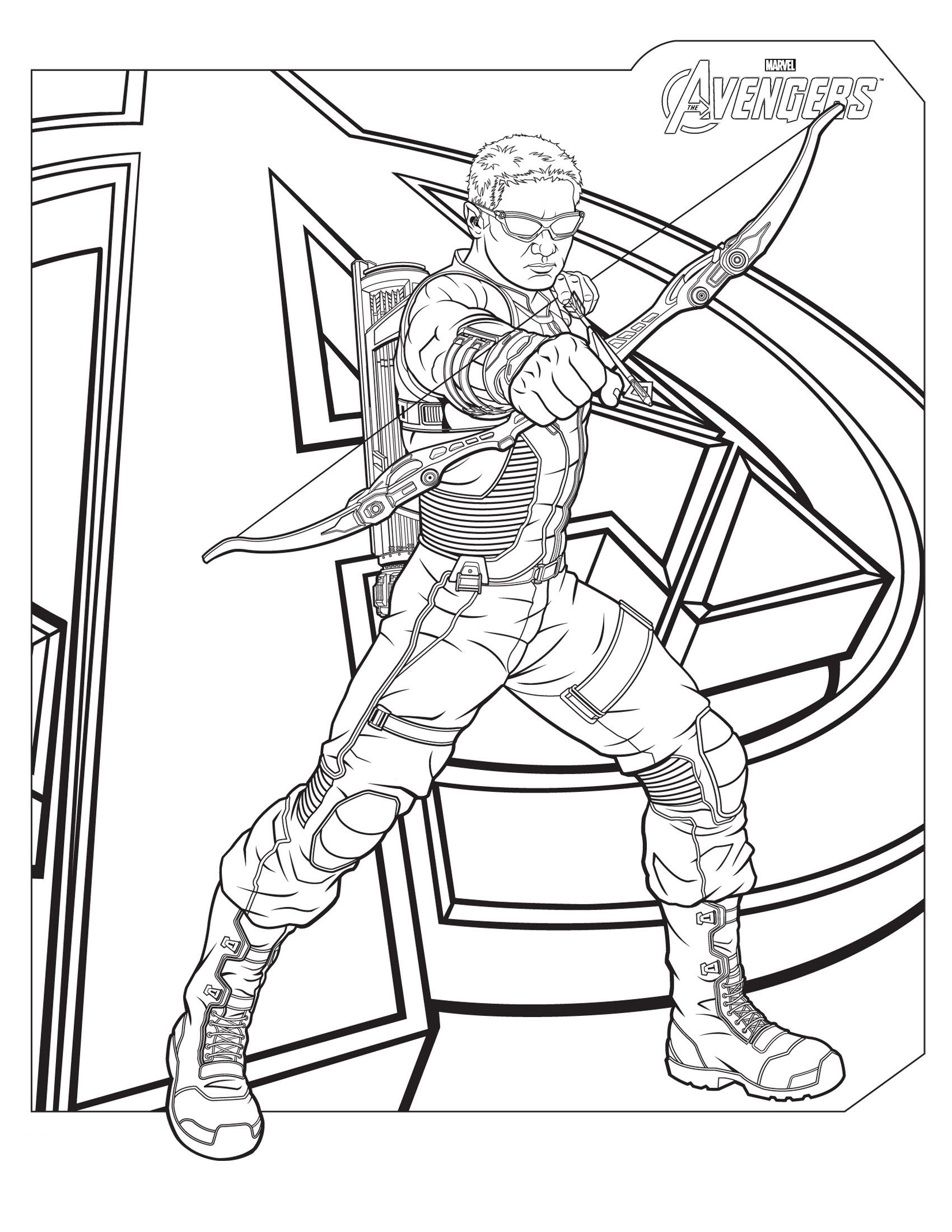 Hawkeye colorg pages marvel activity shelter coloriage super hãros coloriage coloriage ã imprimer