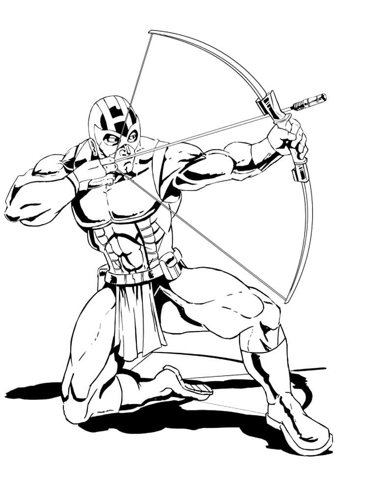 Hawkeye coloring pages printable for free download