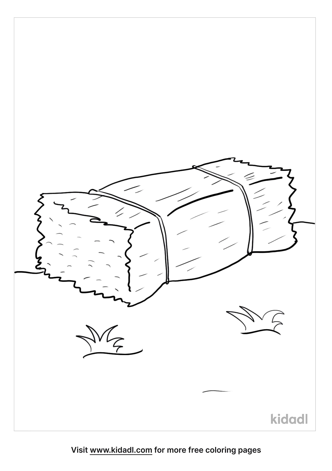 Free hay bale coloring page coloring page printables