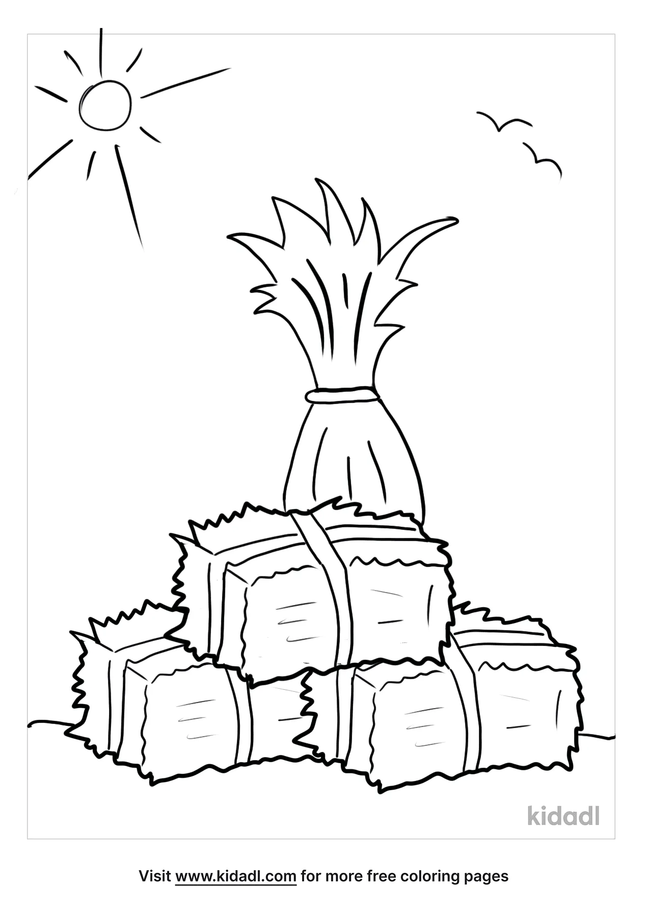 Free hay bale coloring page coloring page printables