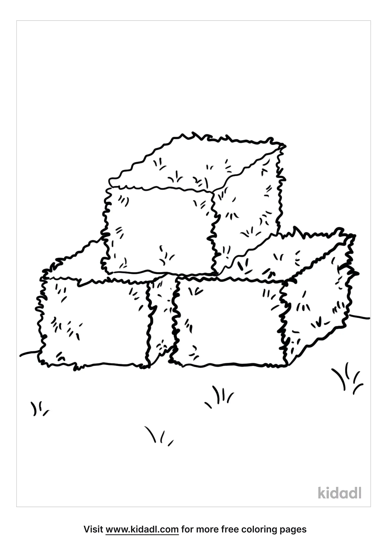 Free hay bale coloring page coloring page printables