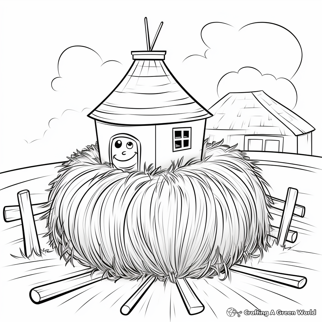 Hay coloring pages