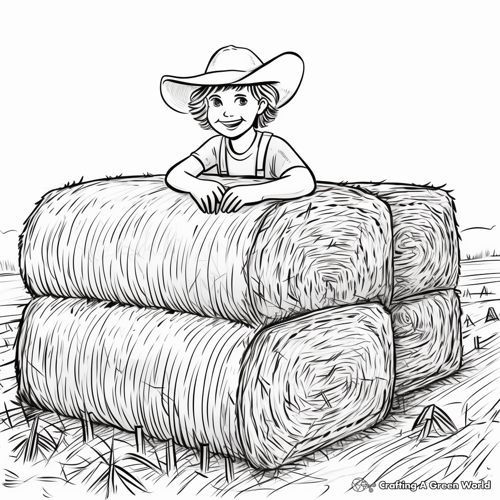 Hay coloring pages