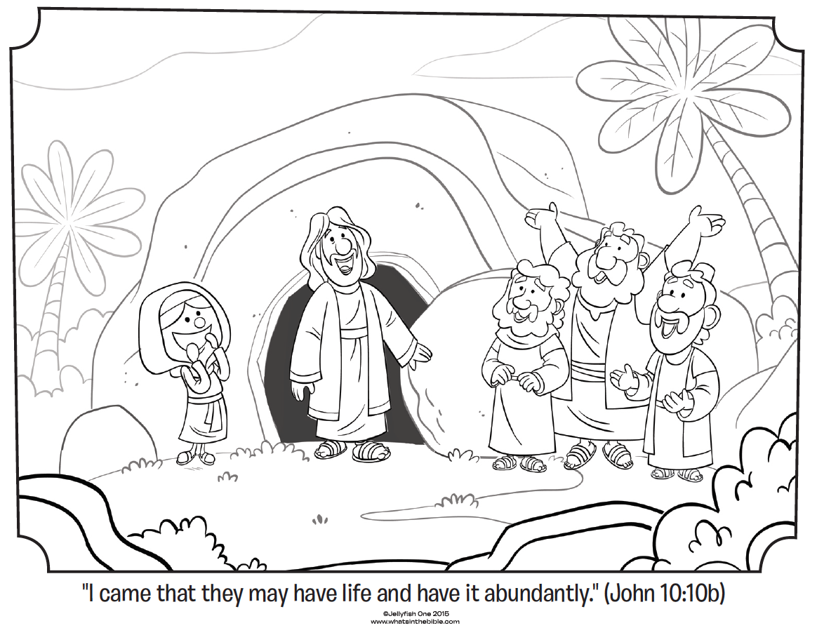 Jesus is risen coloring page