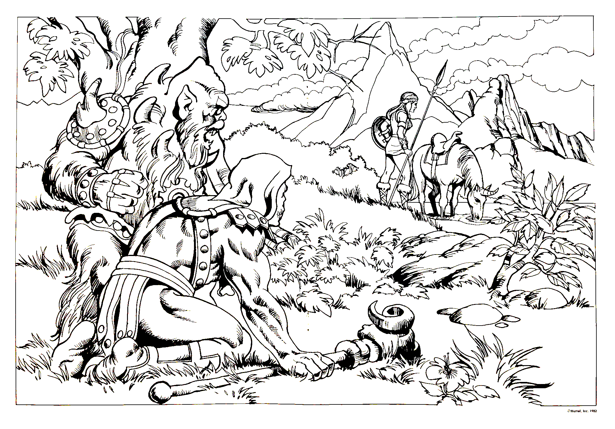 Masters of the universe poster coloring book battle ram
