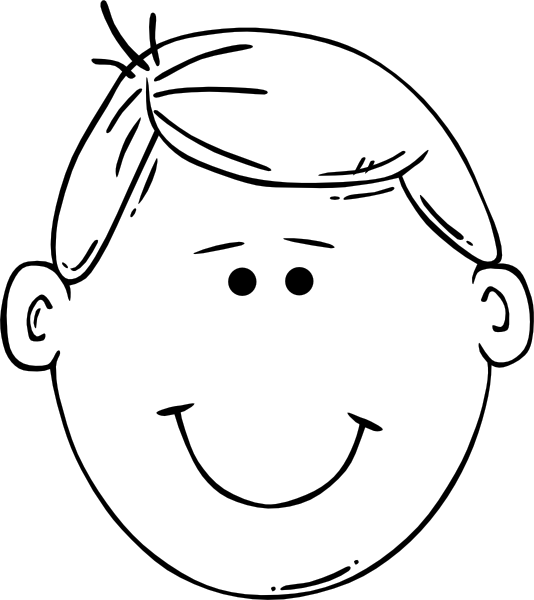 Boy head coloring pages àà